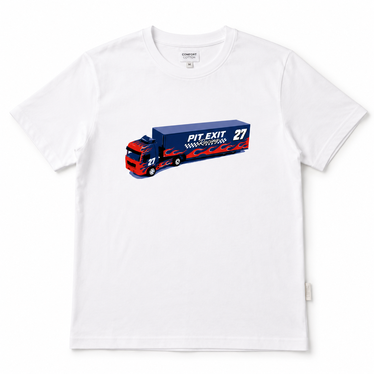 Motorsport Graphic T-Shirt – PITEXIT Race Truck Design | 100% Cotton | Men's Tee