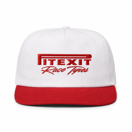 Motorsport Snapback Cap – PITEXIT Race Tyres | 5 Panel | Embroidered Hat