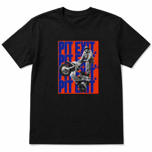 Motorsport Graphic T-Shirt – PITEXIT Goat Does a Mono Design | 100% Cotton | Men's Tee